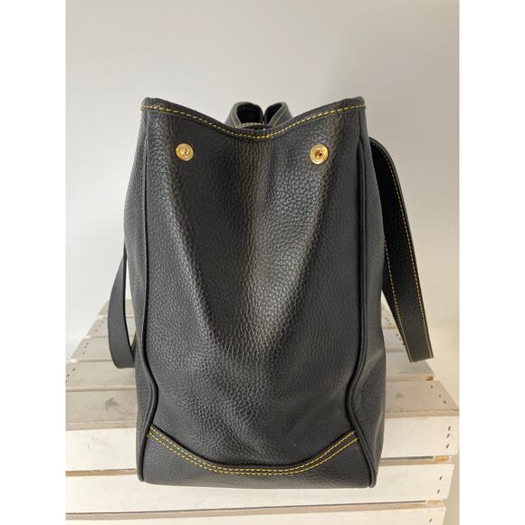 DOONEY & BOURKE X-LARGE BLACK PEBBLED LEATHER SHOULDER BAG - Picture 5 of 16